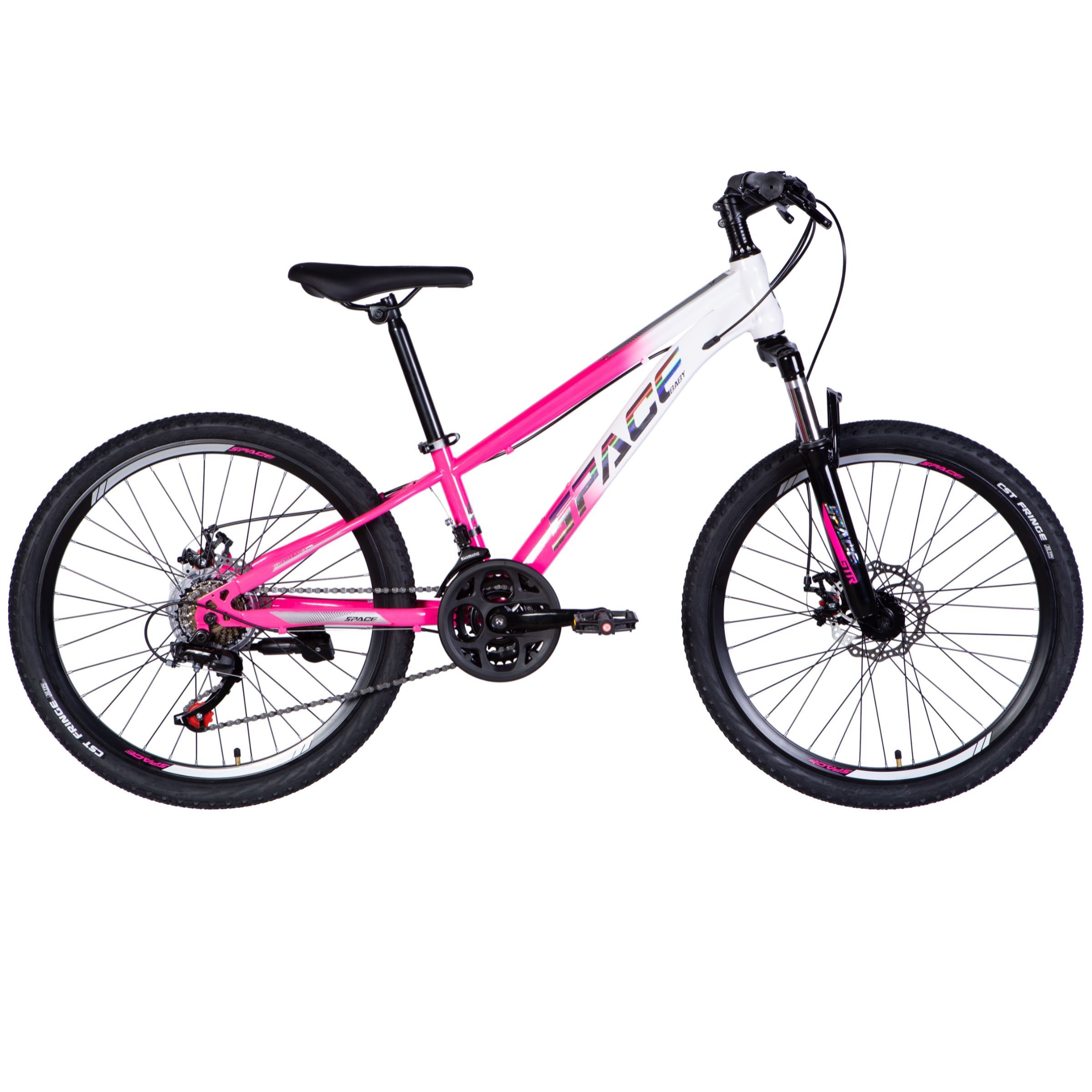 Dječji bicikl Mars 24", 130-160 cm, 21 brzina, Bijela/Ružičasta