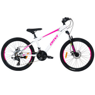 Dječji bicikl Davi Bella Aluminij 24", 130-160 cm, 21 brzina, Bijela/Ružičasta