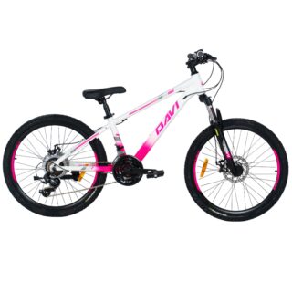 Dječji bicikl Davi Bella Aluminij, 24", 130-160 cm, 21 brzina, Ružičasta/Bijela