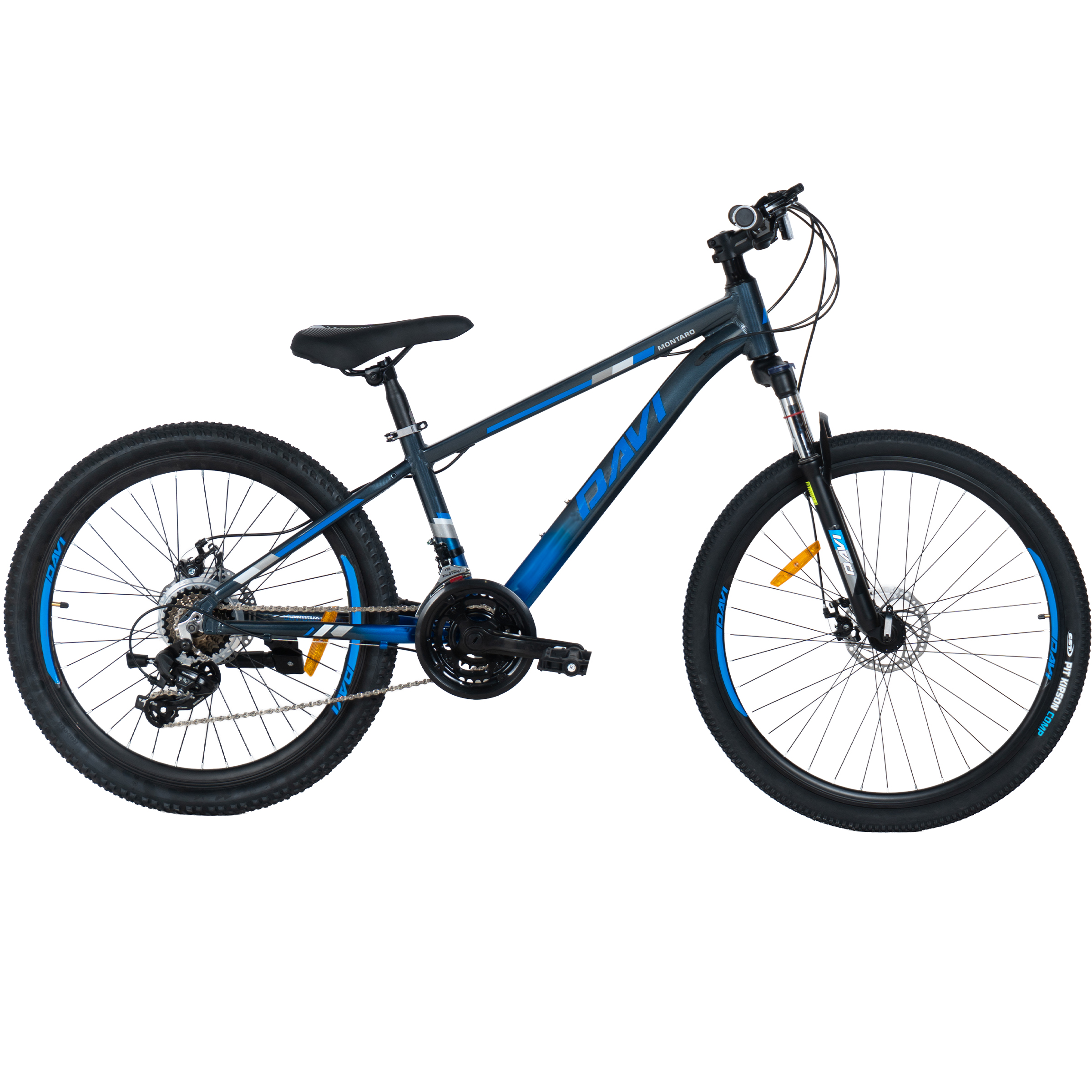 Dječji bicikl Davi Montaro Aluminij, 24", 130-160 cm, 21 brzina, Siva/Plava