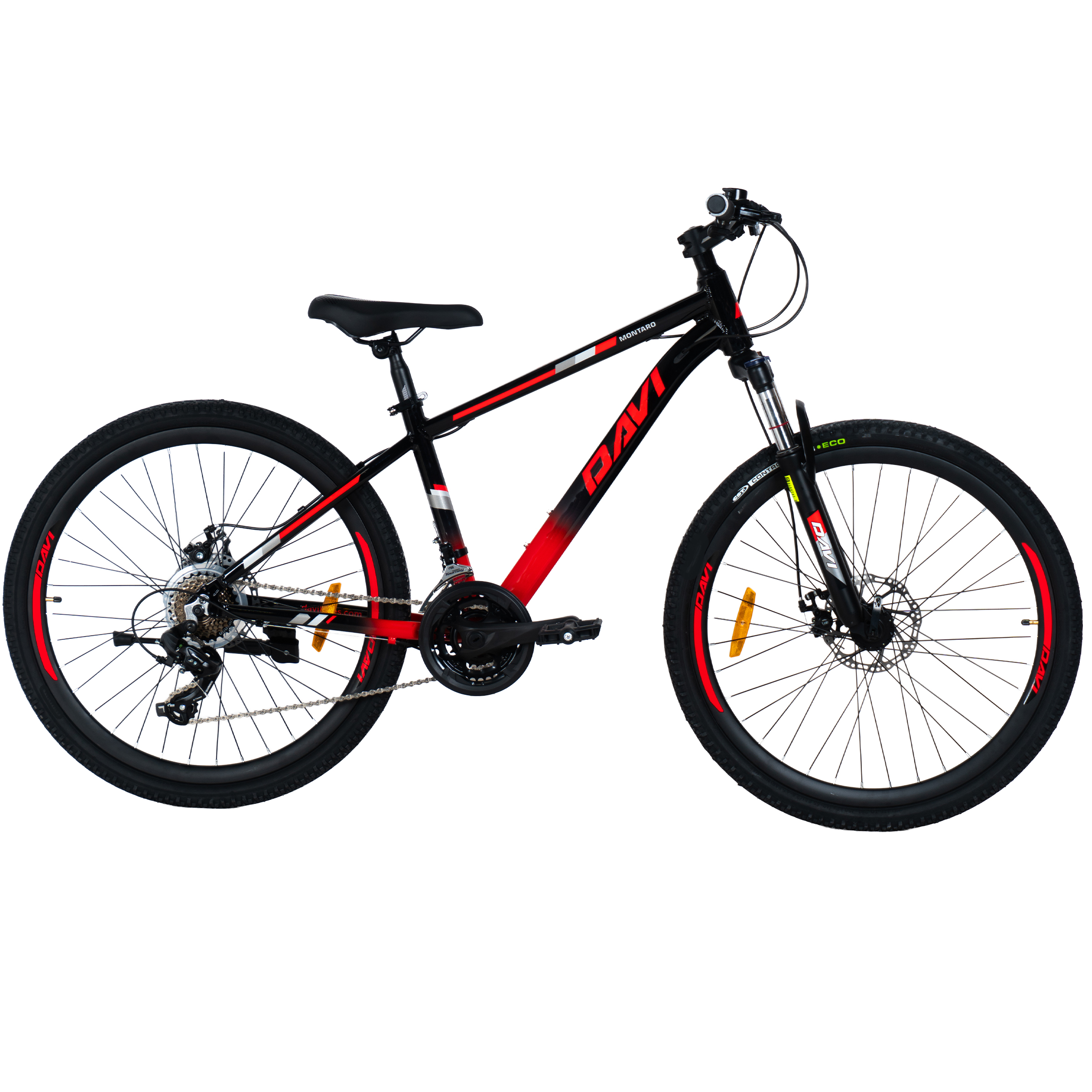 Davi Montaro aluminijski MTB bicikl, 26", 145-170 cm, 21 brzina, Crna/Crvena