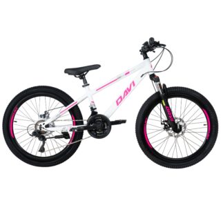 Dječji bicikl MTB Davi Bonita 24", 130-160 cm, 21 brzina, Ružičasta/Bijela