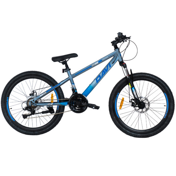 dječji bicikl davi terrano 24", 130 160 cm, 21 brzina, siva/plava