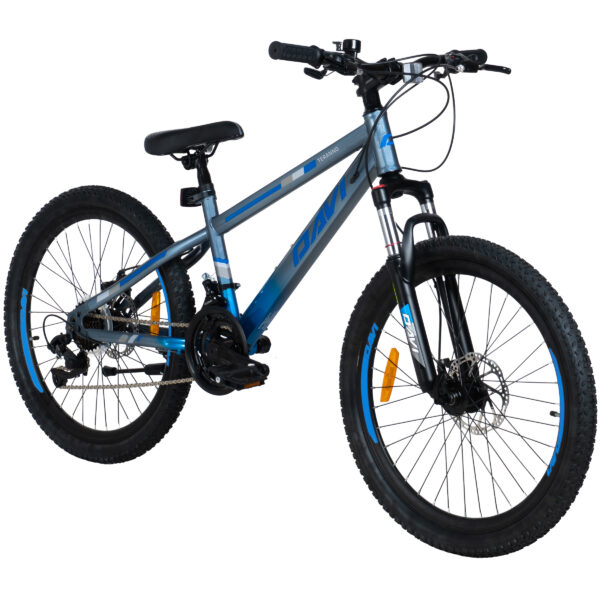 dječji bicikl davi terrano 24", 130 160 cm, 21 brzina, siva/plava