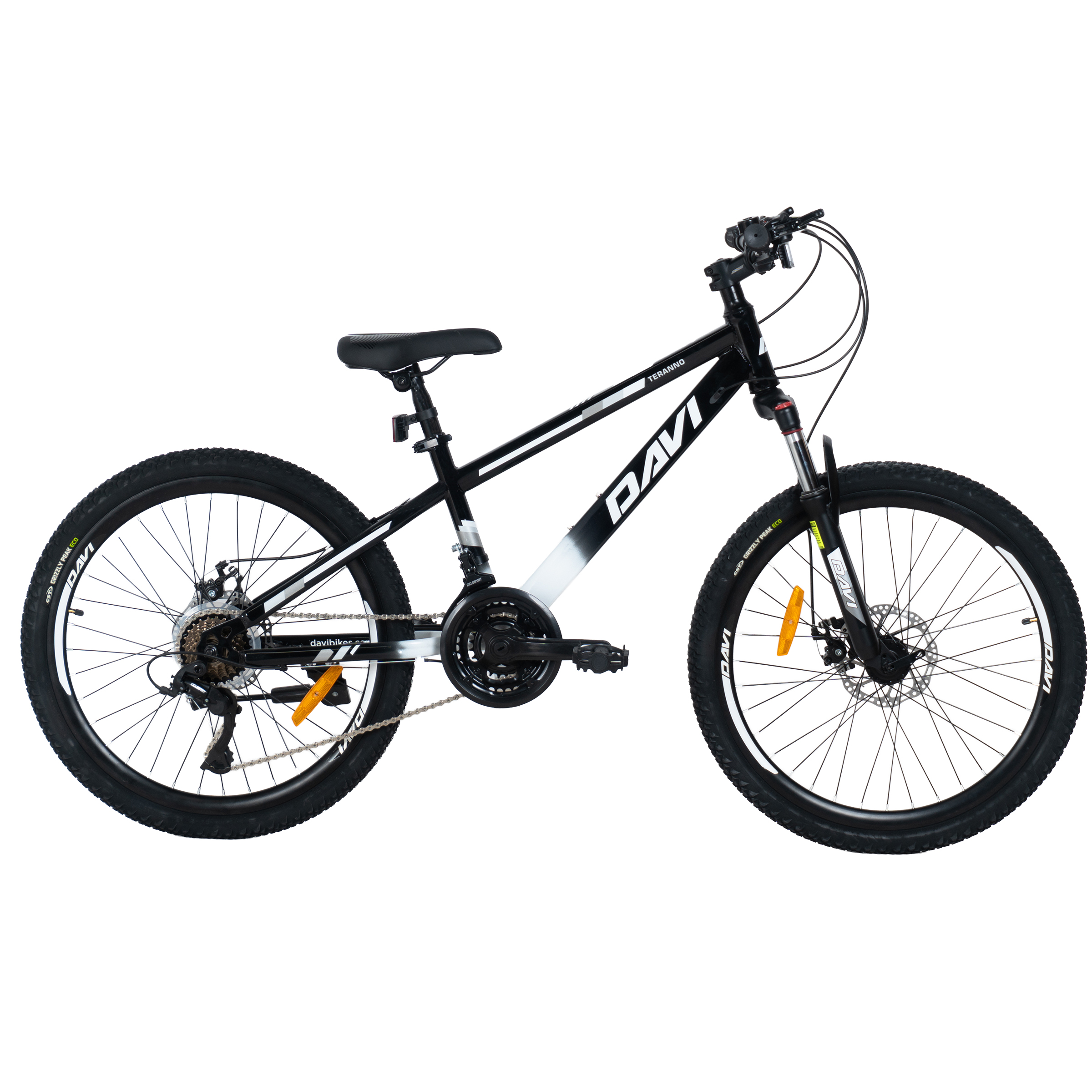 Dječji bicikl Davi Terrano 24", 130-160 cm, 21 brzina, Crno/Bijela
