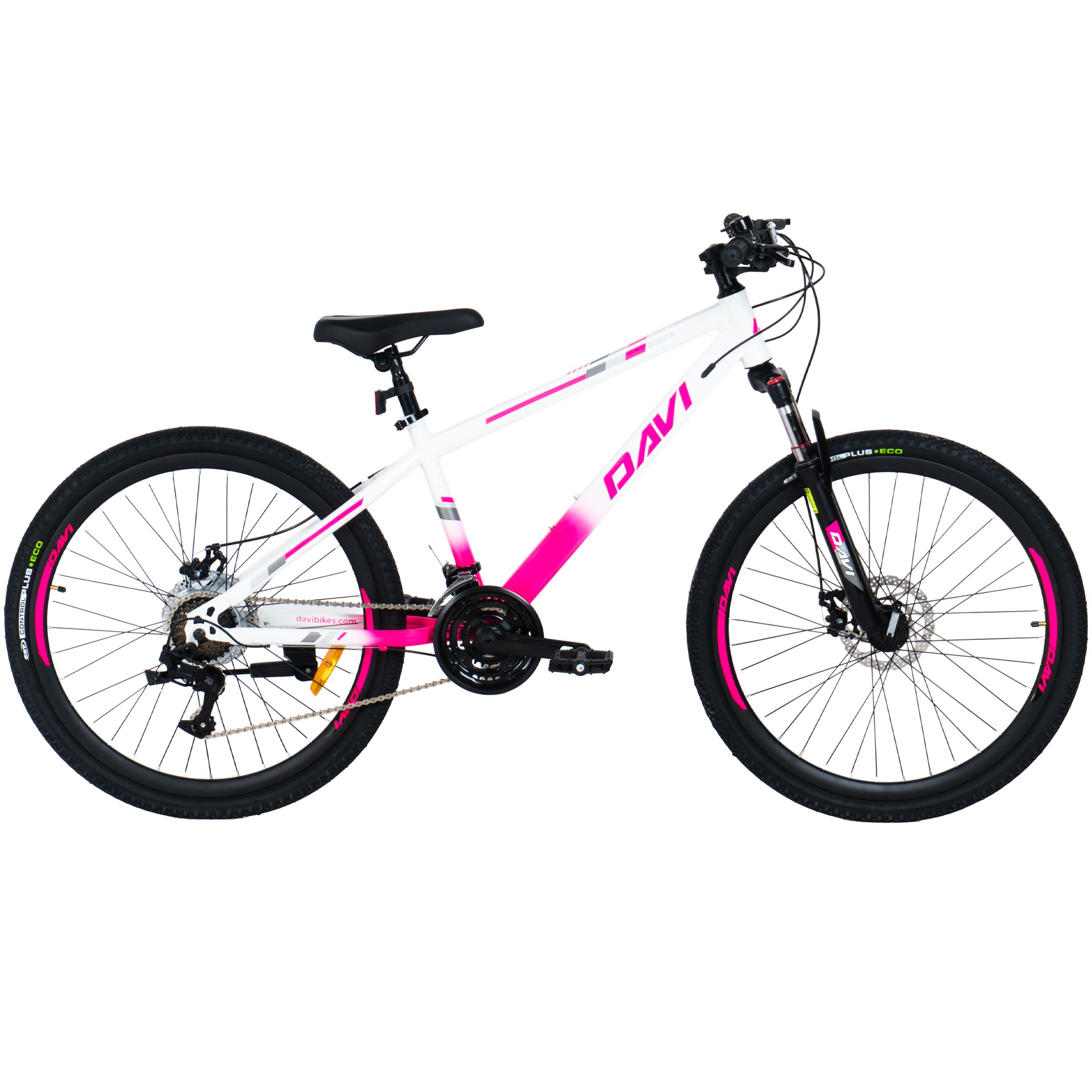 Davi Bonita MTB bicikl, 26, 145-170 cm, 21 brzina, Ružičasta/Bijela