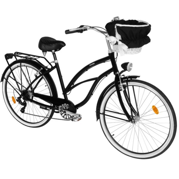 Ženski bicikl davi bianca cruiser aluminij, 28", 160 185 cm, 7 brzina, crno