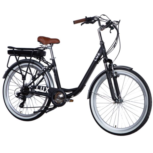 električni bicikl e lux 26", 155 170cm, 7 brzina, 50 km, crno
