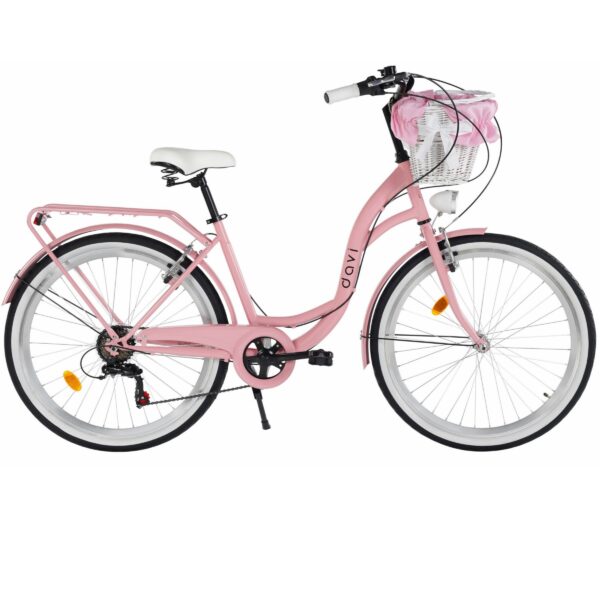dječji bicikl davi amelia 24", 130 165 cm, 7 brzina, ružičasta/crno