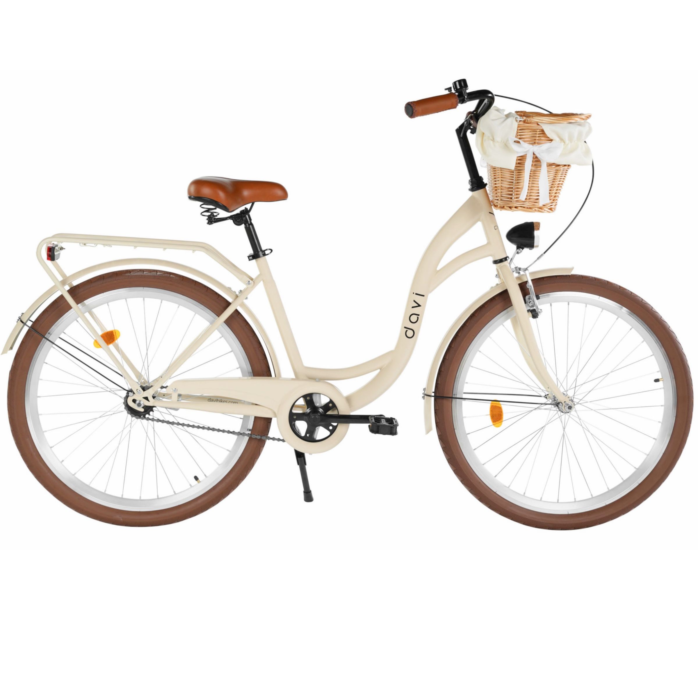 Gradski bicikl Davi Lila 26", 155-180 cm, 1 brzina, Kremasto