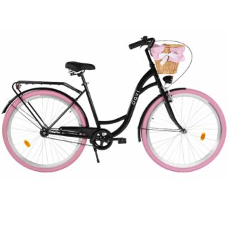 Ženski bicikl Davi Lila 28", 160-185 cm, 1 brzina, Crno/Ružičasta