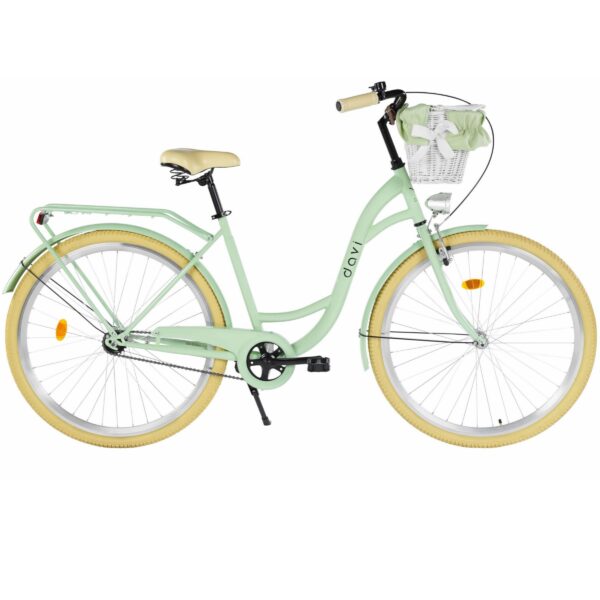 Ženski bicikl davi lila 28", 160 185 cm, 1 brzina, zelena/kremasto
