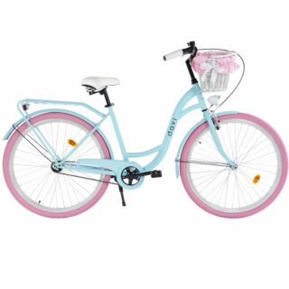 Ženski bicikl Davi Lila 28", 160-185 cm, 1 brzina, Plava/Ružičasta