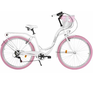 Ženski bicikl Davi Emma 28", 160-185 cm, 7 brzina, Bijela/Ružičasta