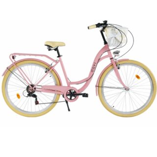 Ženski bicikl Davi Emma 28", 160-185 cm, 7 brzina, Ružičasta/Kremasta