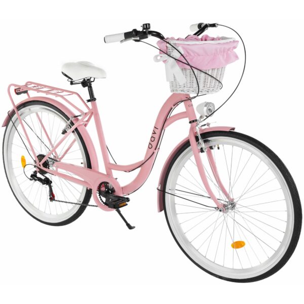Ženski bicikl davi emma 28", 160 185 cm, 7 brzina, ružičasta/crno