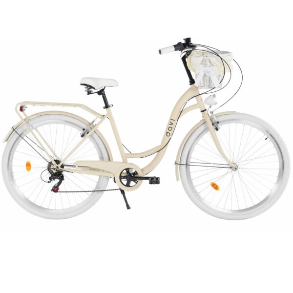 Ženski bicikl davi emma 28", 160 185 cm, 7 brzina, kremasto/bijela