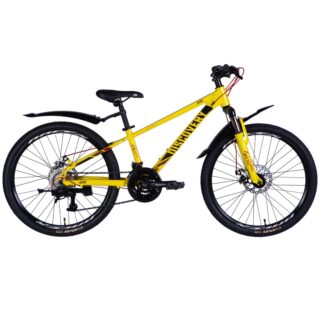 Qube Disc aluminijski bicikl 24", 120-150 cm, 21 brzina, Žuta
