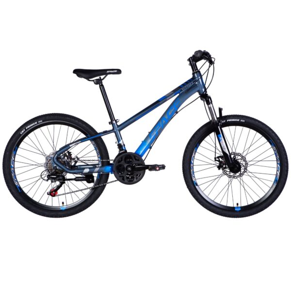 dječji bicikl mercury aluminij, 24", 130 160 cm, 21 brzina, plava/siva
