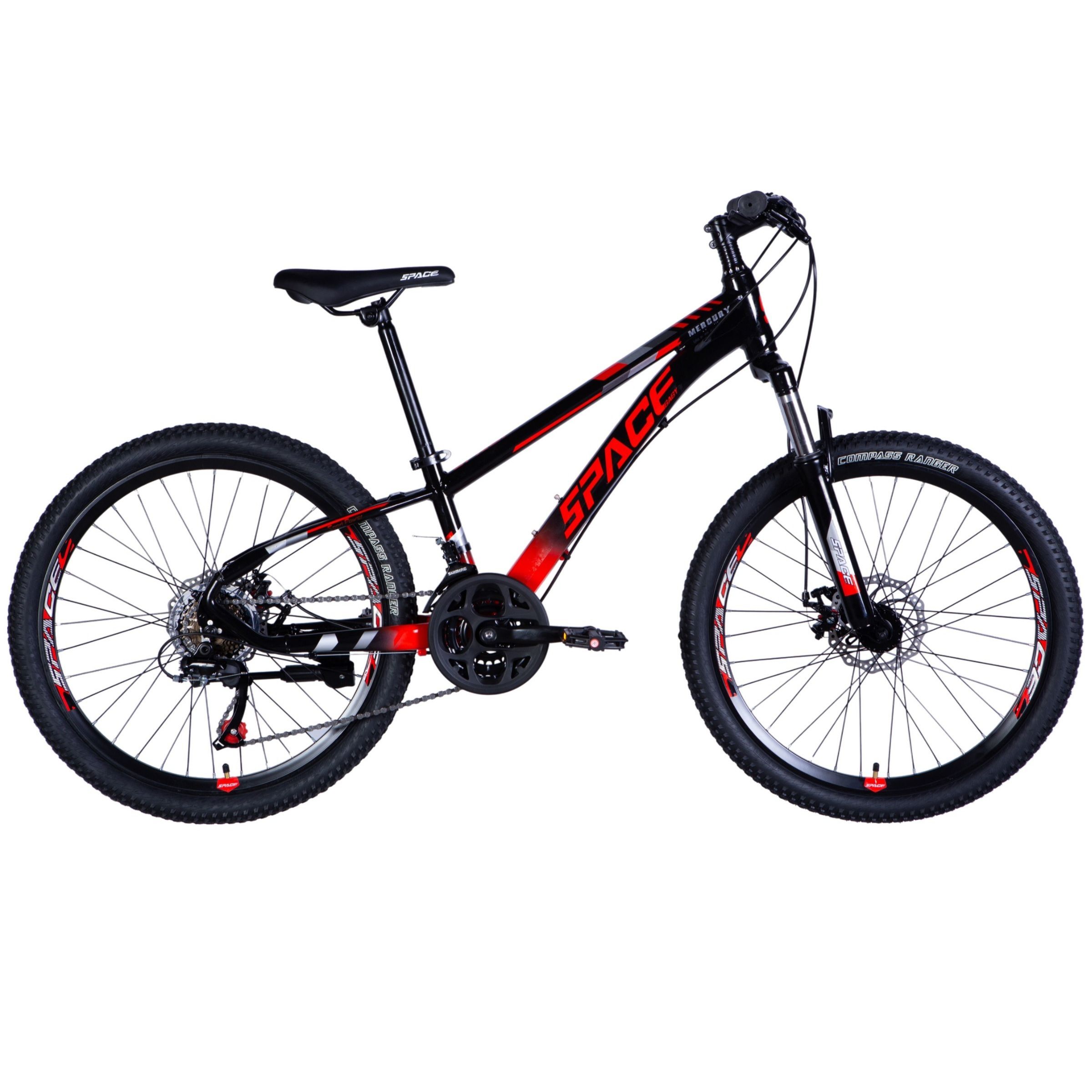 Dječji bicikl Mercury Aluminij, 24", 130-160 cm, 21 brzina, Crvena/Crna