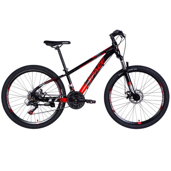 bicikl mtb mercury aluminij, 26", 145 170 cm, 21 brzina, crno/crvena