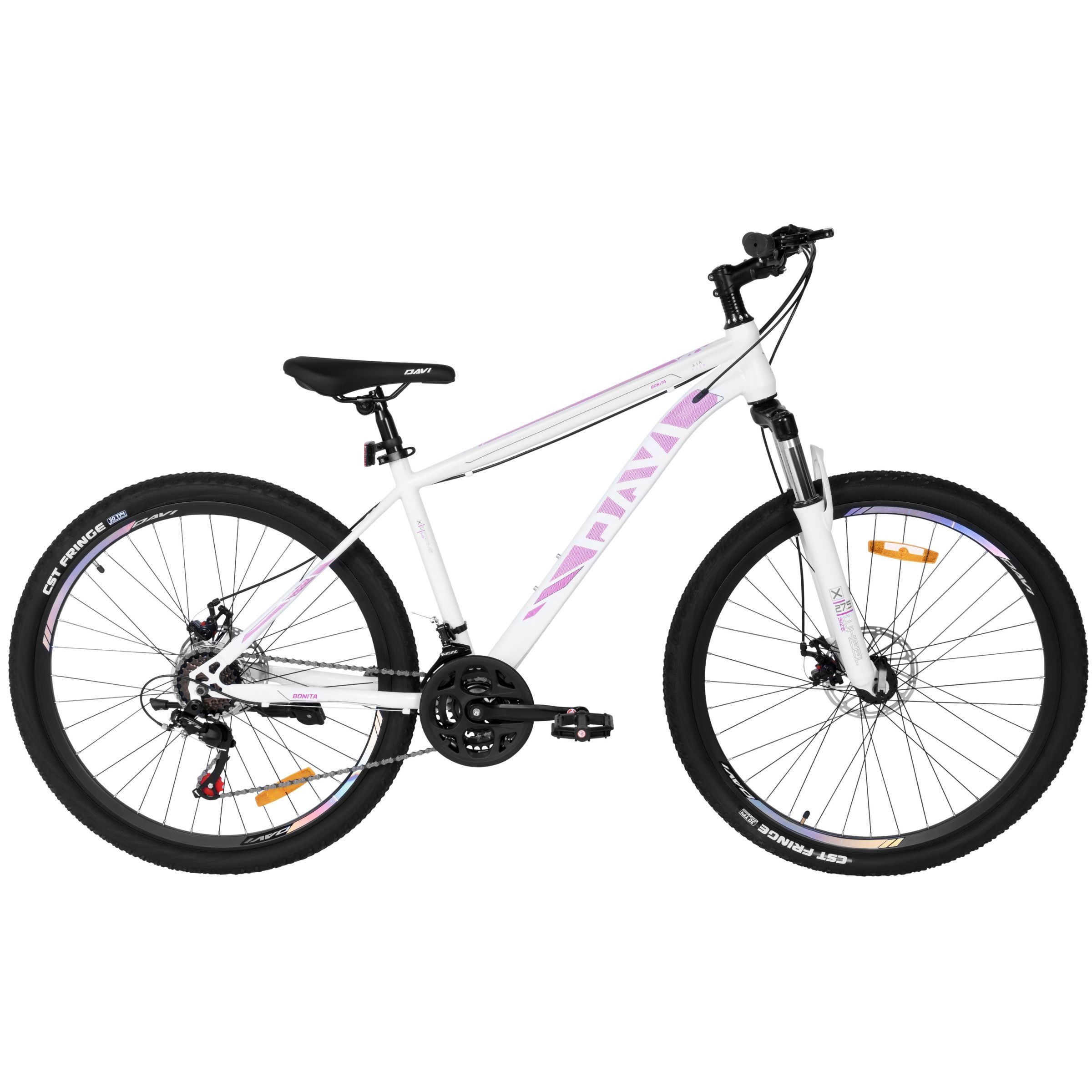 davi bonita mtb bicikl, 27,5", 160 185 cm, 21 brzina, bijela