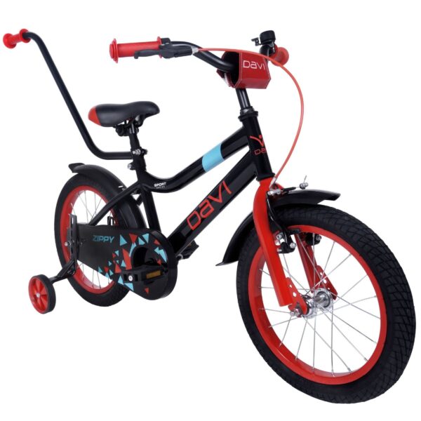 dječji bicikl davi zippy 16", 95 110 cm, 1 brzina, crno